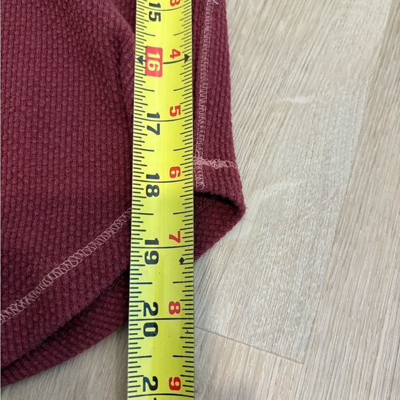 Free People Maroon Long Sleeve with Patterned Sleeves - Picture 6 of 6